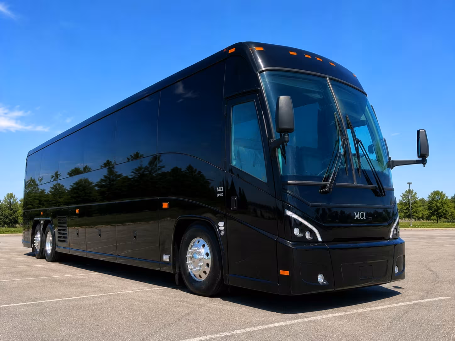orange charter buses for corporate retreats and team building