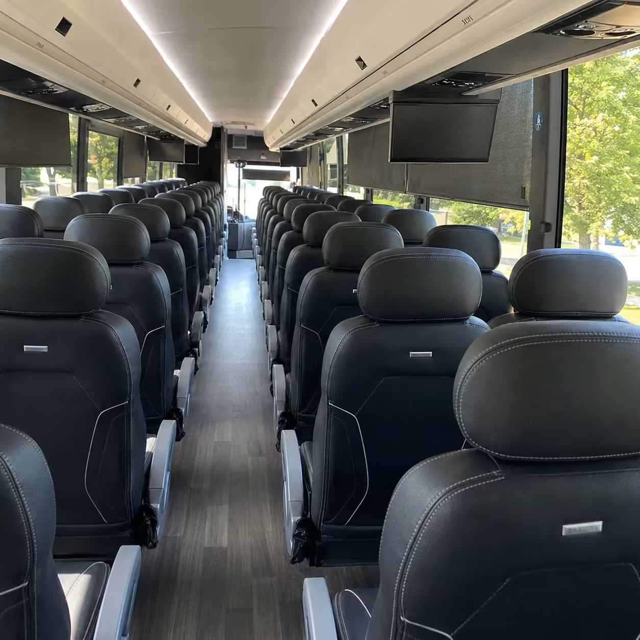 orange charter buses