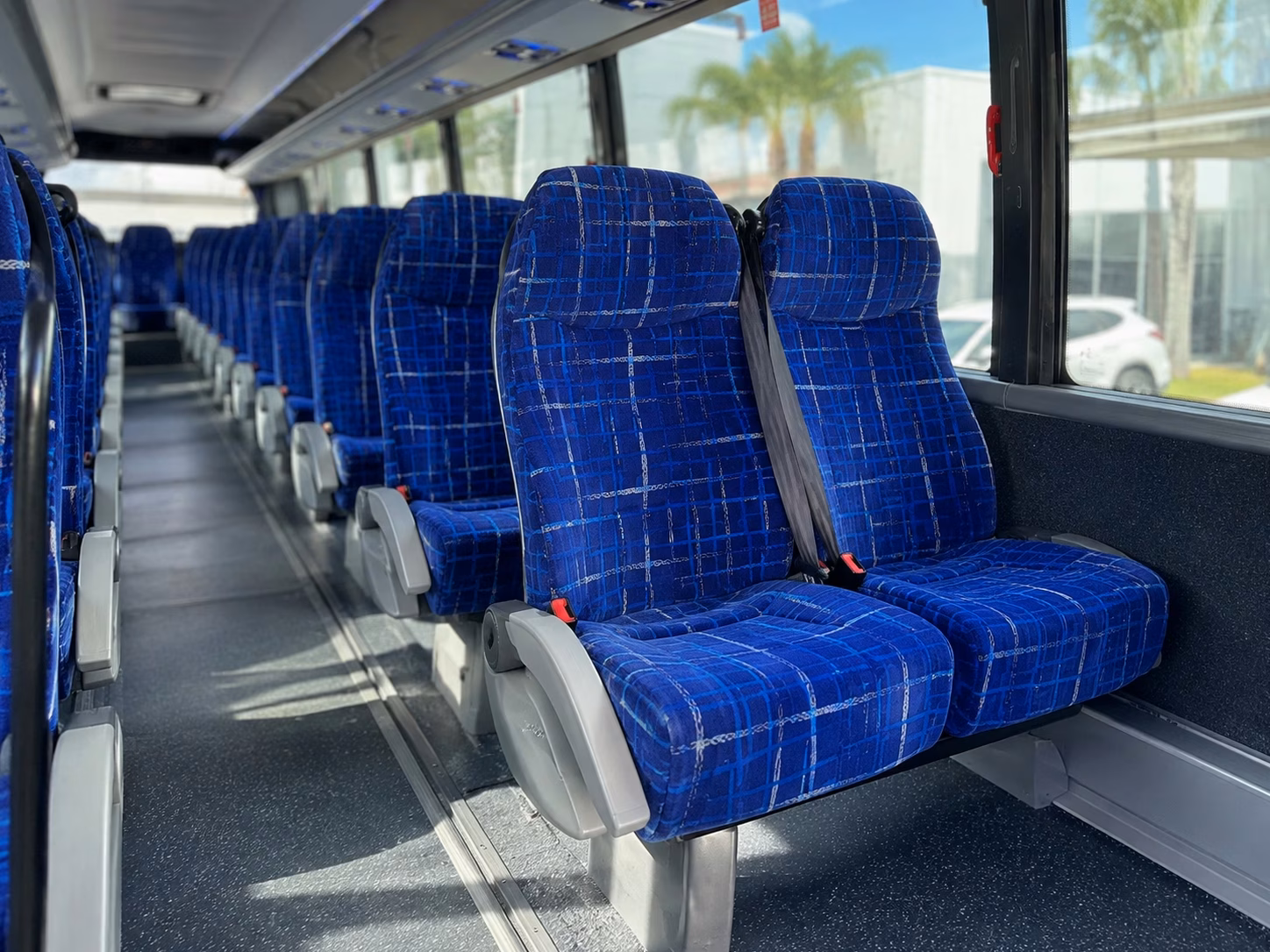 orange wedding shuttle bus between old towne venues and hotels