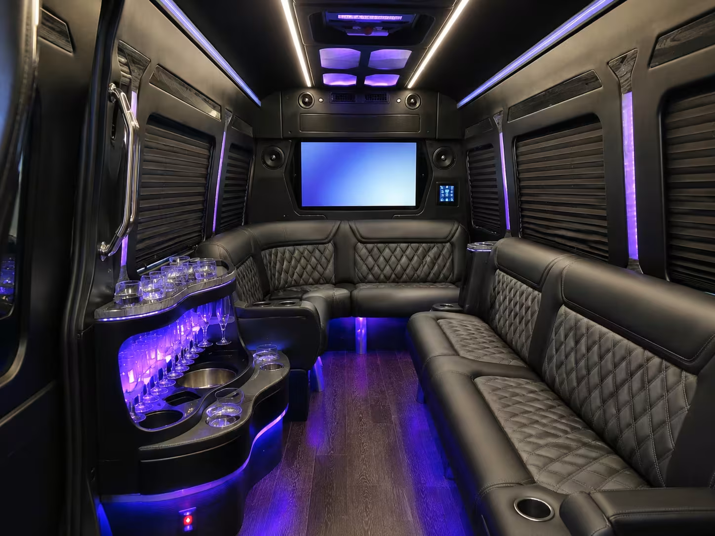 sprinter van rentals in orange for vip prom arrivals